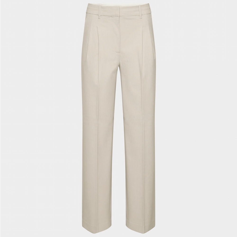 The Effortless Pant™ - (Re)ssential Light in Matte Pearl Pinstripe